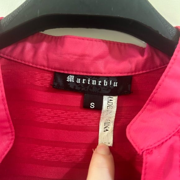 Pink Marineblu ruffled shirt small - Picture 7 of 8